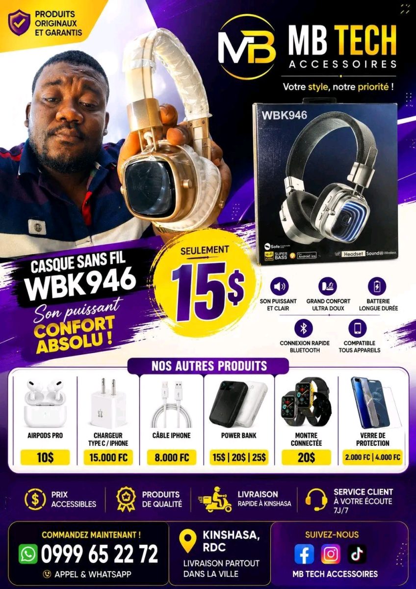 Mb tech accessoires met en vente tout les accessoires téléphoniques selon votre besoin , écrivez nous pour vos livraisons .